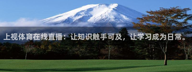 上视体育在线直播：让知识触手可及，让学习成为日常。
